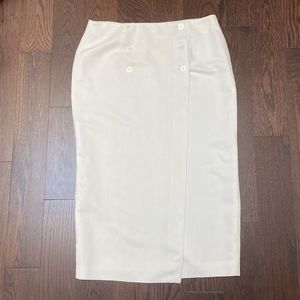 European Off white linen wrap skirt size 14